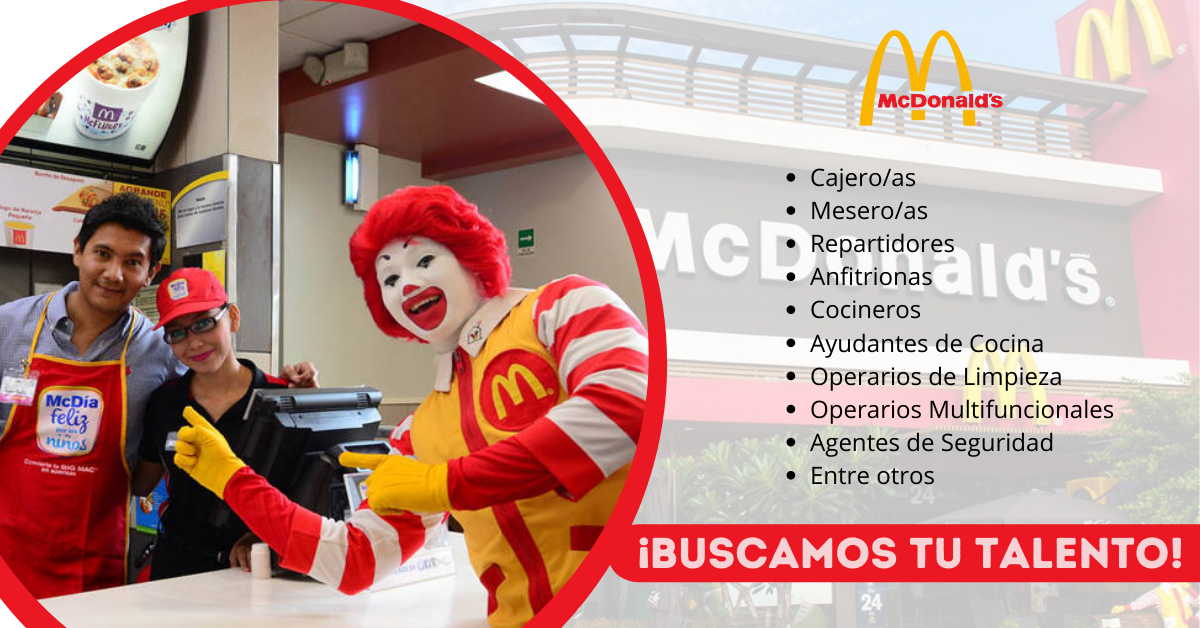 McDonald's – BUSCA PERSONAL CAPACITADO